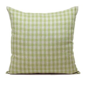 Bilde av Putetrekk - natur/grønn gingham